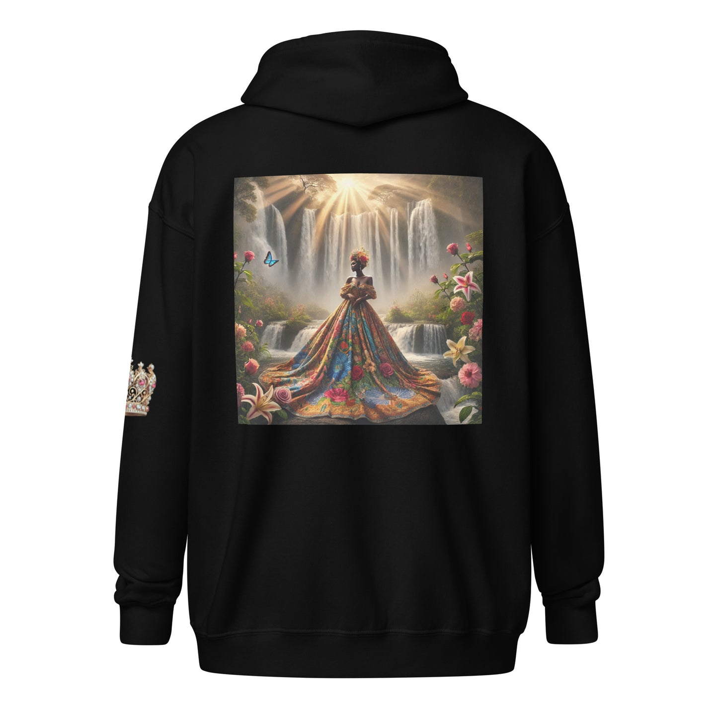 Black AMerican Queen Unisex heavy blend zip hoodie