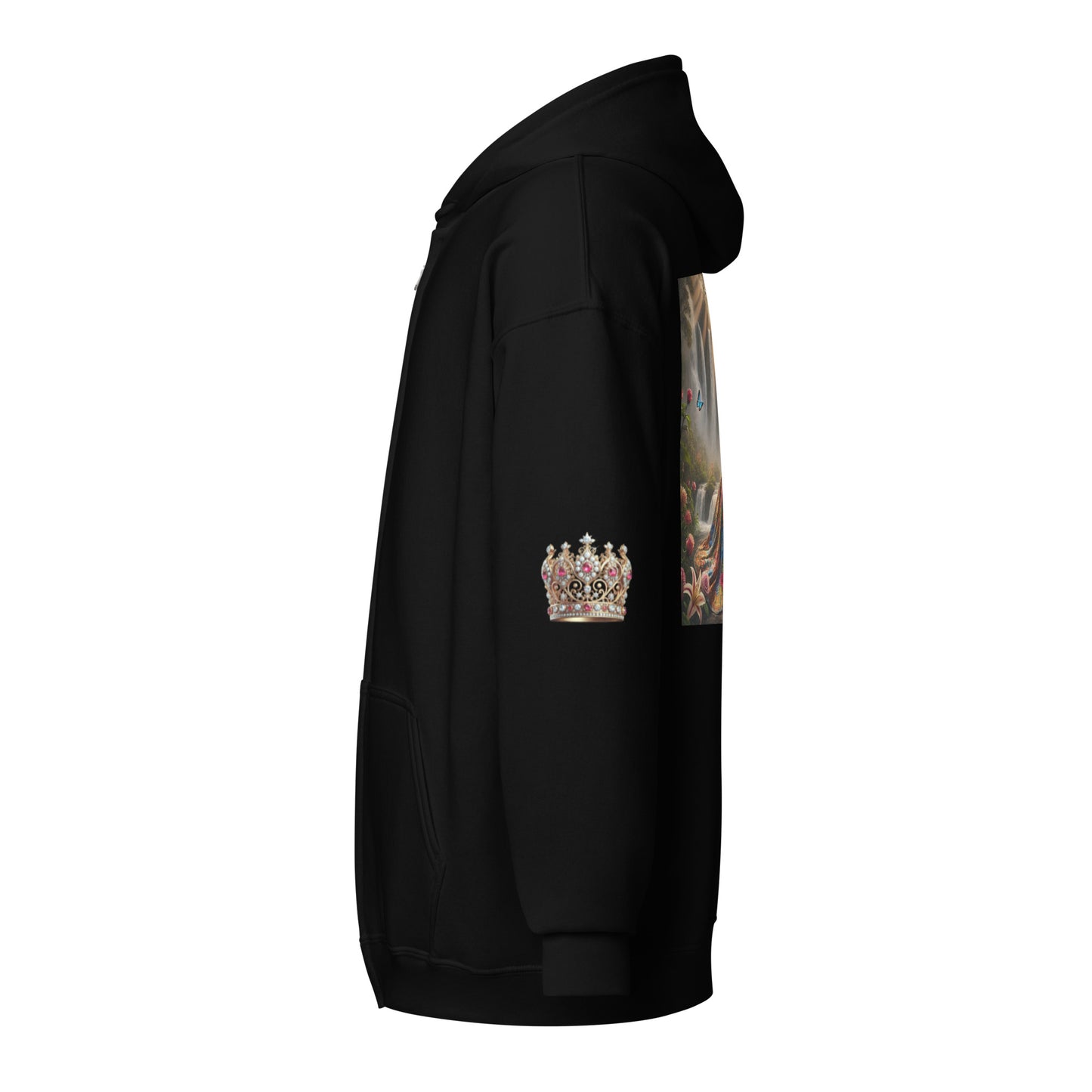 Black AMerican Queen Unisex heavy blend zip hoodie