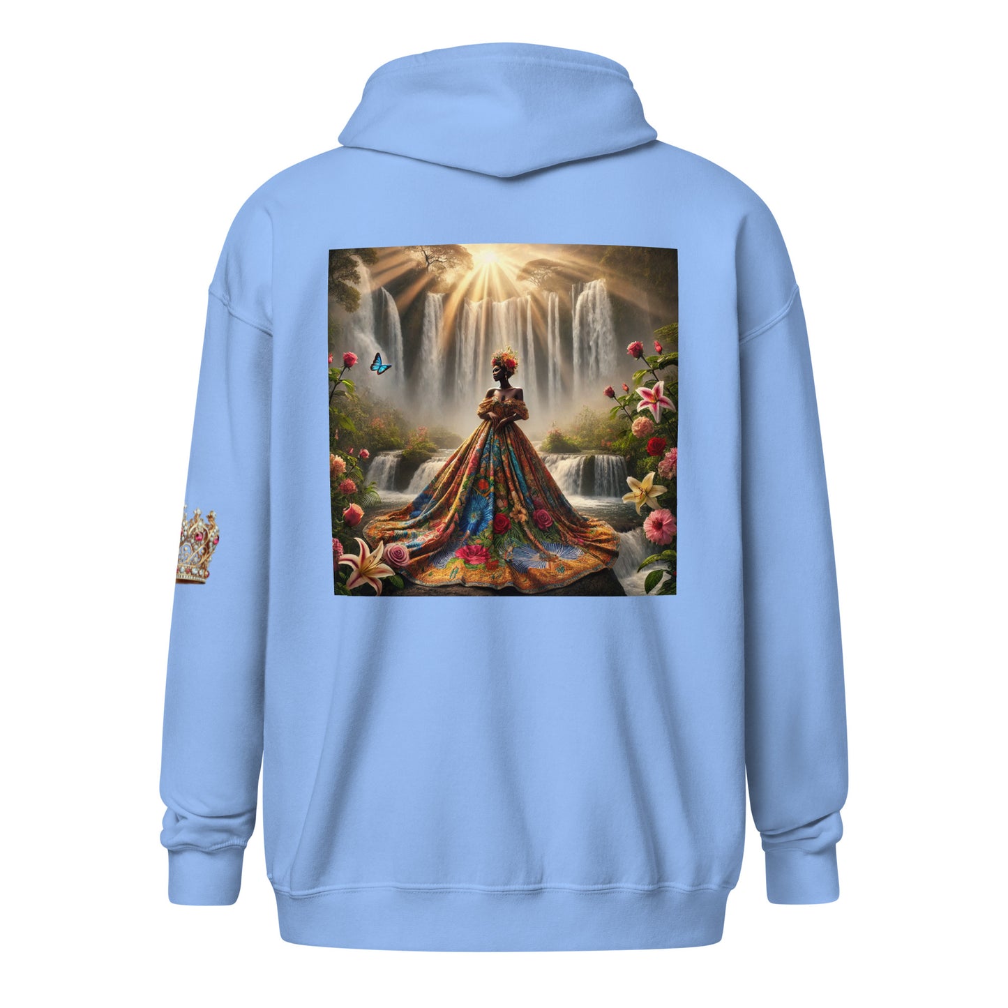 Black AMerican Queen Unisex heavy blend zip hoodie