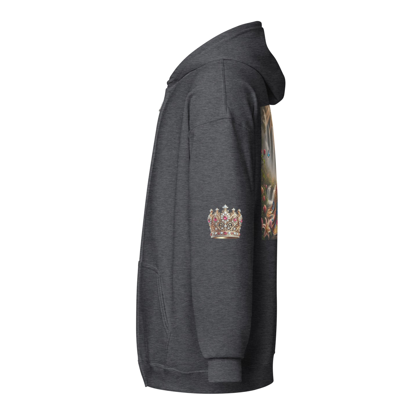 Black AMerican Queen Unisex heavy blend zip hoodie