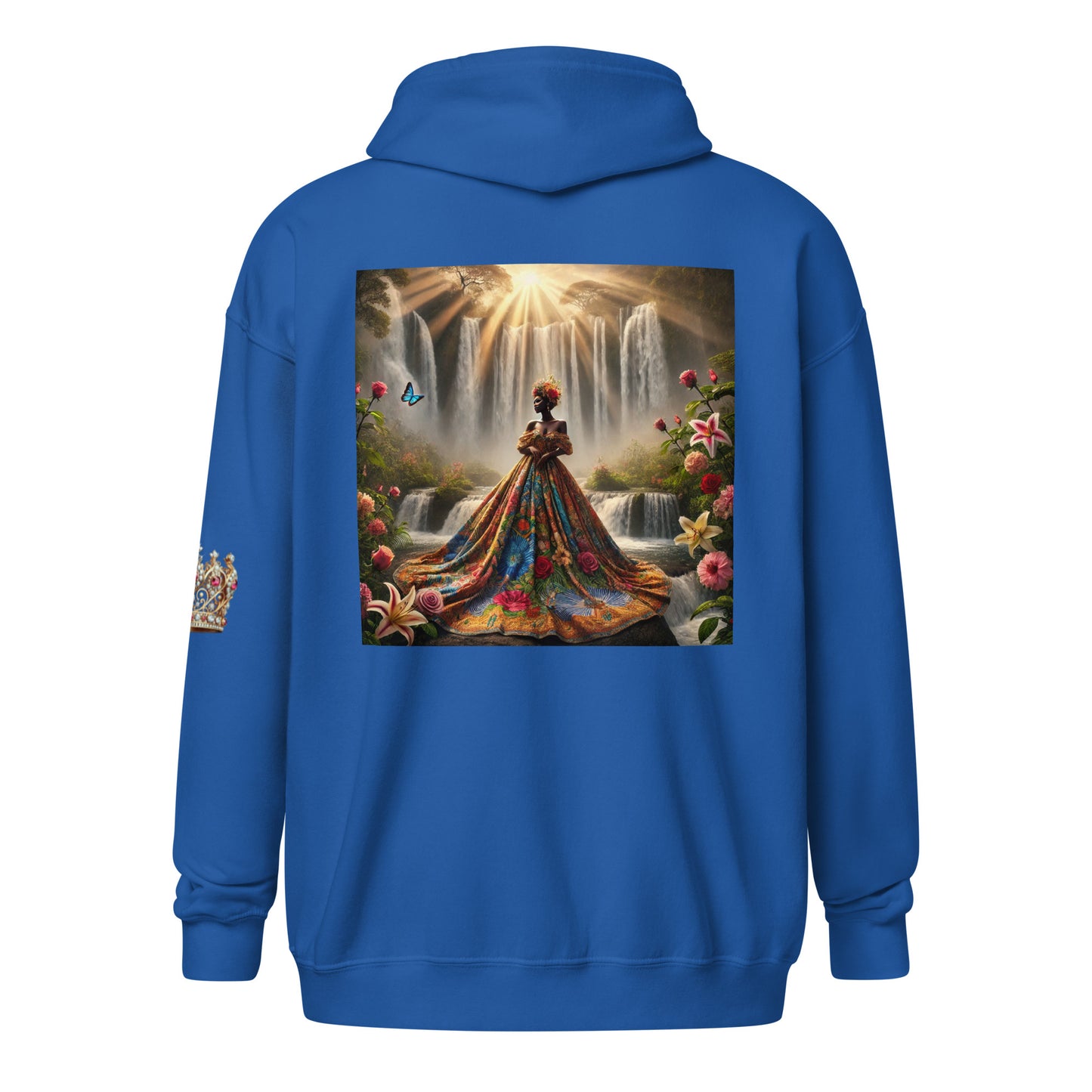 Black AMerican Queen Unisex heavy blend zip hoodie