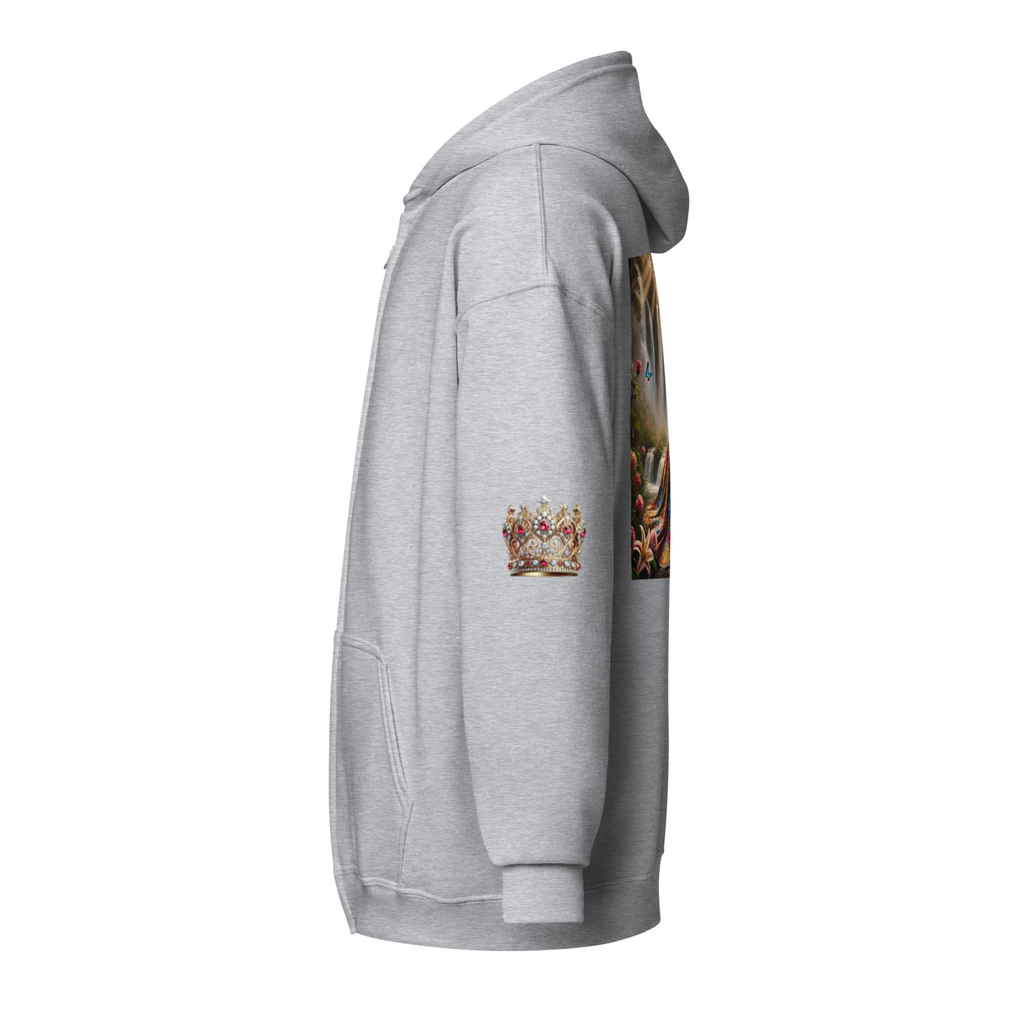Black AMerican Queen Unisex heavy blend zip hoodie