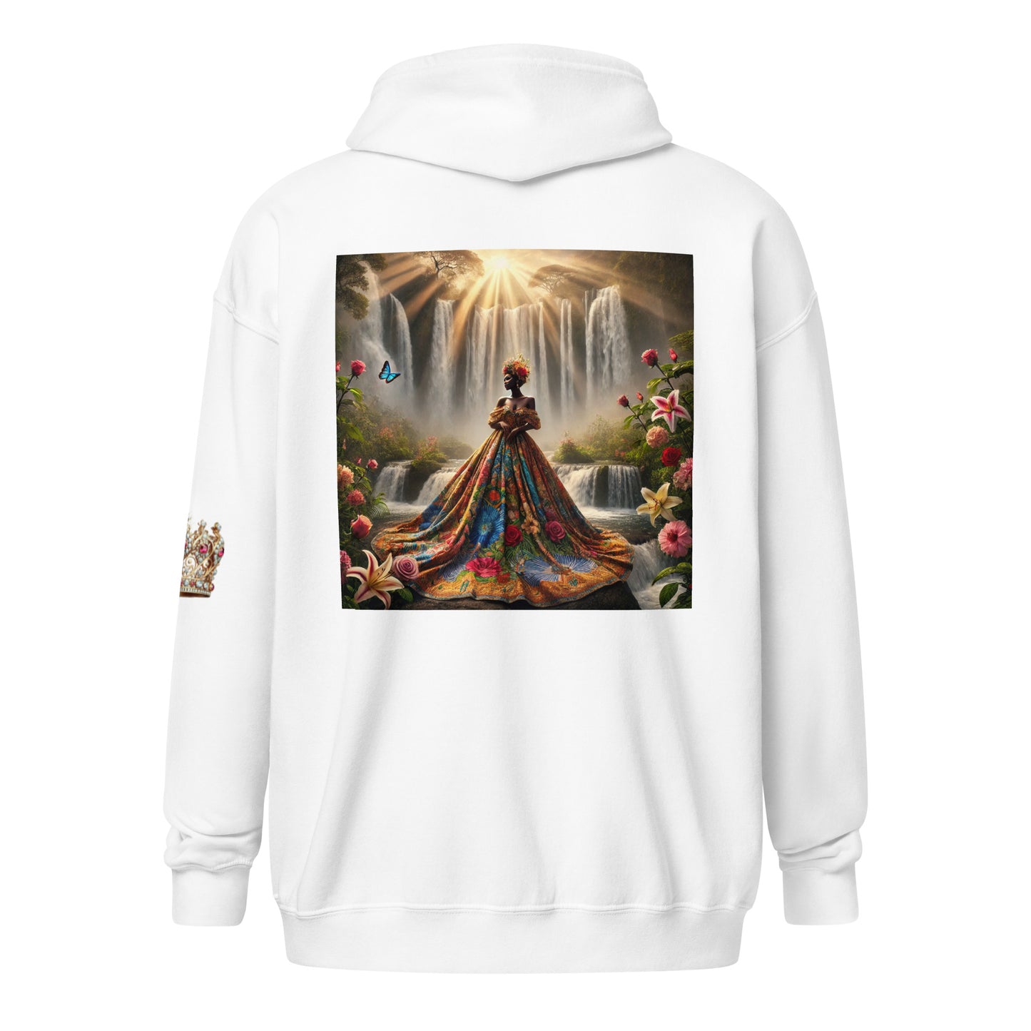 Black AMerican Queen Unisex heavy blend zip hoodie