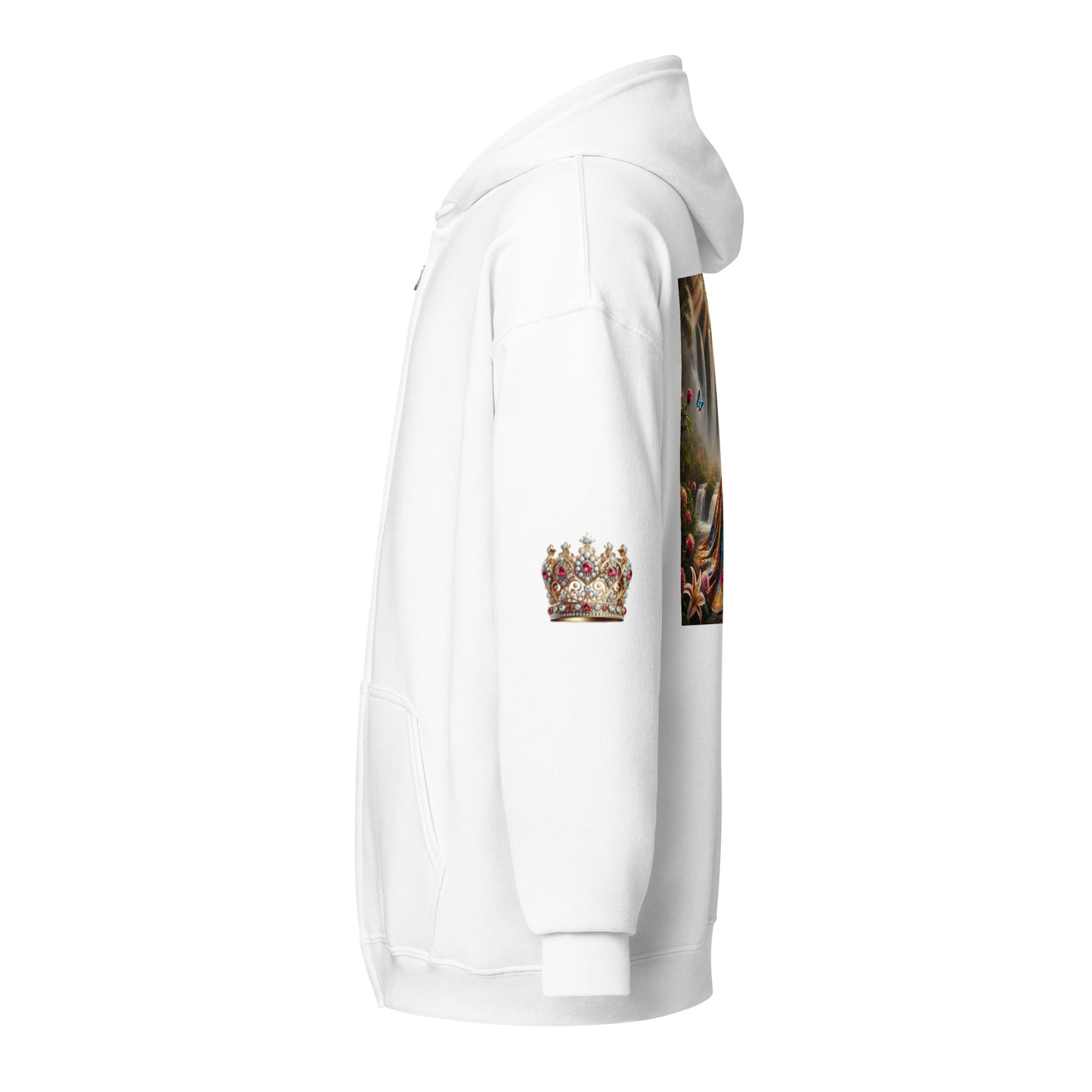Black AMerican Queen Unisex heavy blend zip hoodie