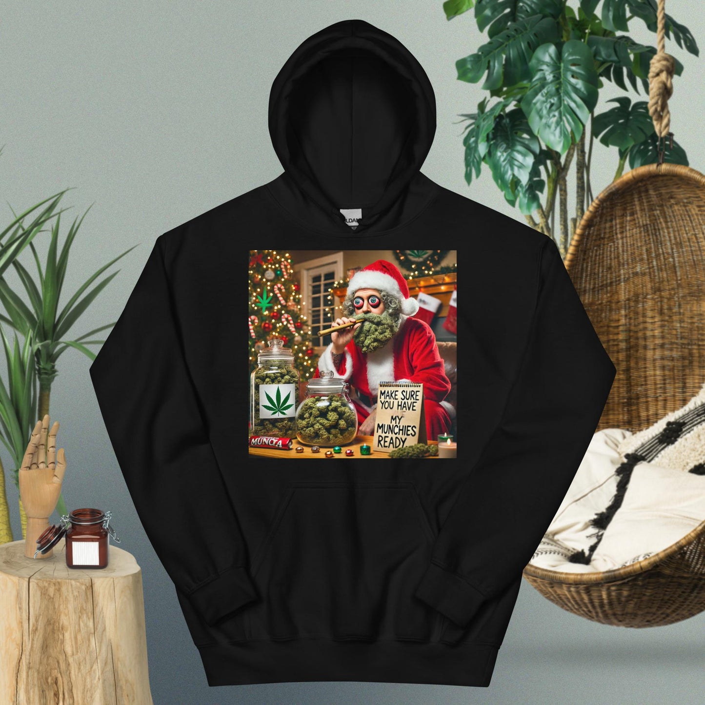 Bloodshot Santa Unisex Hoodie