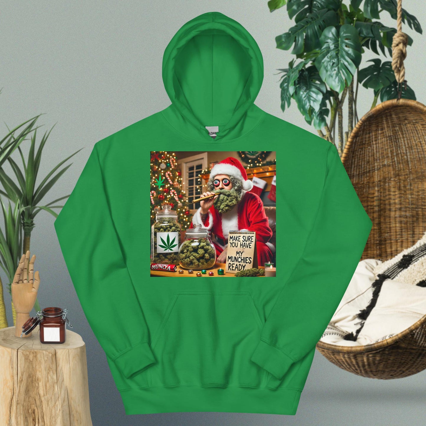 Bloodshot Santa Unisex Hoodie