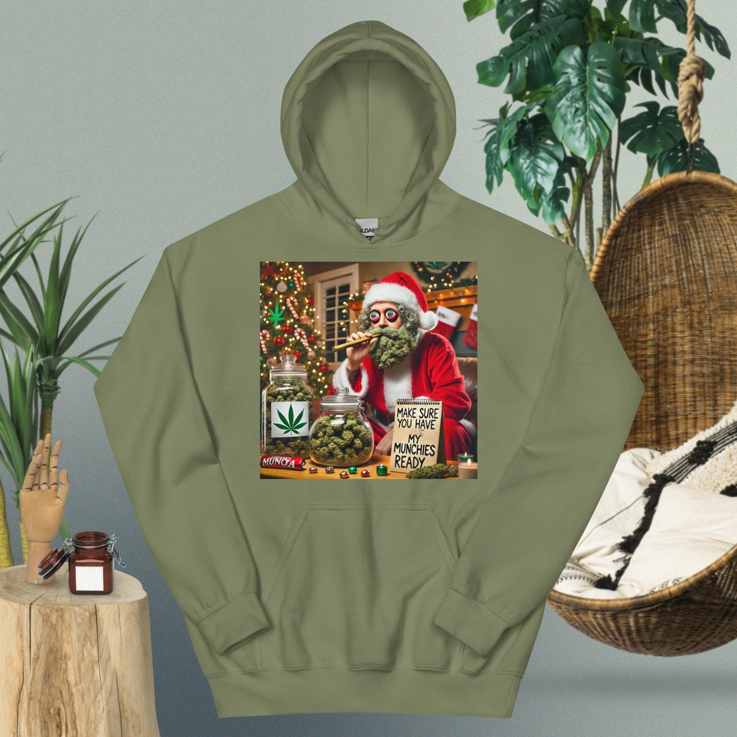 Bloodshot Santa Unisex Hoodie