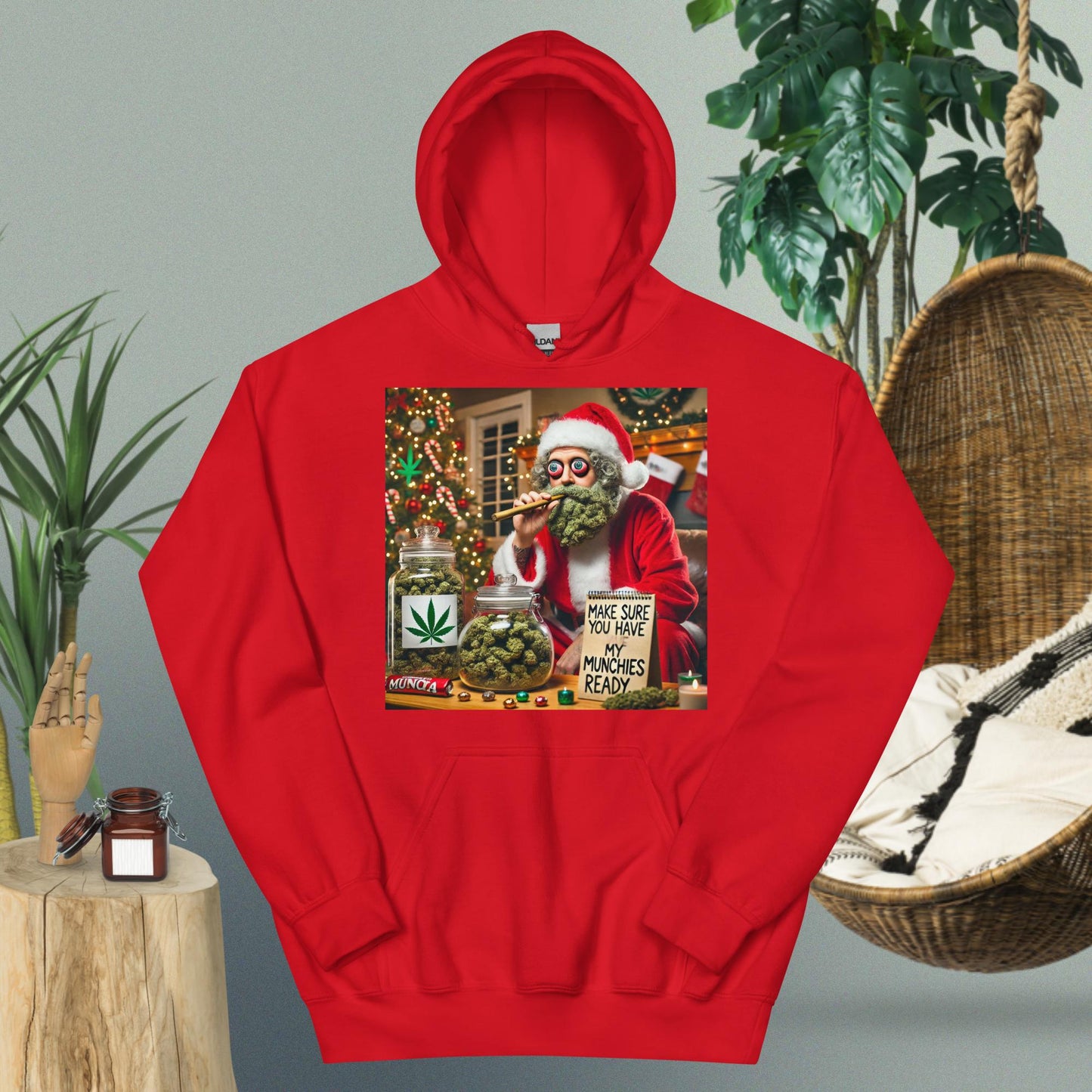 Bloodshot Santa Unisex Hoodie